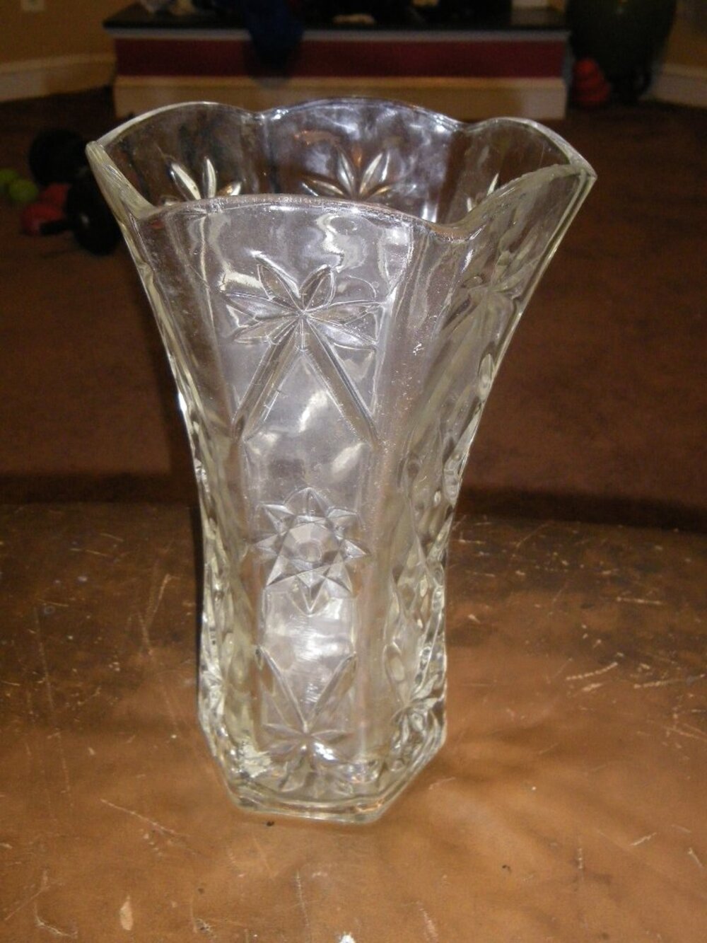 Vintage Large Tall Thick Crystal Vase